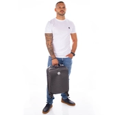 LEONARDO DA VINCI Bőrönd kabin XS méret kivehető kerékkel Keményfalú WIZZ ingyenes kabinbőrönd