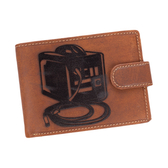 Giulio  bőr pénztárca lakatos mintával díszdobozban RFID rendszerrel