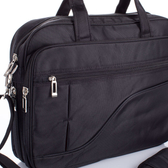 Fekete üzleti táska laptoptartóval bővíthető nagy méret