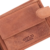 GIULIO valódi bőr férfi pénztárca díszdobozban RFID rendszerrel 