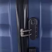 Travelway Bőrönd közép méret sötétkék színben