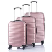 Travelway by Etaska 3 db-os bőrönd szett rosegold színben