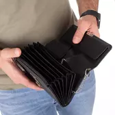 Brifkó pénztárca pincér pénztárca fekete színben láncos