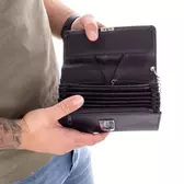 Brifkó pénztárca pincér pénztárca fekete színben láncos