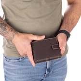 GIULIO valódi bivalybőr férfi pénztárca díszdobozban RFID rendszerrel