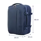 Bontour FlexGo WizzAir méretű fedélzeti 3 funkciós táska kék
