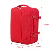 Bontour FlexGo WizzAir méretű fedélzeti 3 funkciós táska piros