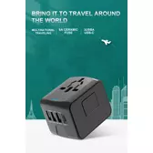 Utazási kiegészítők Világ adapter USB Töltővel Kék