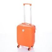 LEONARDO DA VINCI Bőrönd kabin XS méret kivehető kerékkel Keményfalú WIZZ ingyenes kabinbőrönd papaya színben