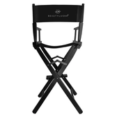 Összecsukható Makeup szék fejtámlával sminkes szék fekete színben