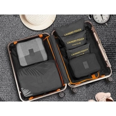 Bőröndrendező táskák utazáshoz 6 db-os szett fekete