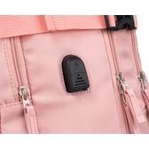 Peterson Többfunkciós Tágas Utazó Hátizsák, WizzAir méretű 40x30x20cm, USB csatlakozóval Világos rózsaszín színben