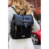 Stílusos női hátizsák Fekete színben