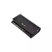 Lakk női bőr pénztárca fekete színben RFID védelemmel 44071 Black
