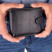 GIULIO valódi bőr férfi pénztárca RFID rendszerrel díszdobozban