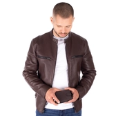 GIULIO valódi bőr férfi pénztárca díszdobozban RFID rendszerrel ( 8 kártyatartó )*