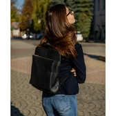 Valódi bőr női hátizsák 3 funkciós bordó színben