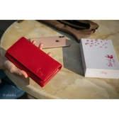 Fairy valódi bőr piros női pénztárca RFID védelemmel díszdobozban