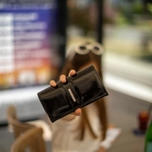 Fairy Crystal valódi lakkbőr női pénztárca NP 789 Black RFID védelemmel