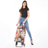 AMICA MODA gurulós bevásárlókocsi macis mintával AMICA MODA gurulós bevásárlókocsi macis mintával