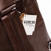 GIULIO COLLECTION, Valódi bőr hátizsák konyakbarna színben"