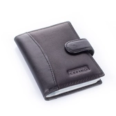 Cefiro Leather Collection Valódi bőr kártyatartó fekete színben