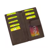 Bőr női pénztárca RFID védelemmel scm1600 DBrown