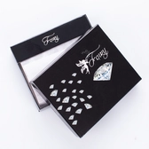 Fairy Crystal köves valódi bőr női kártyatartó fekete lakk RFID védelemmel