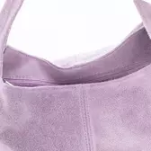 Valódi velúbőr női táska lila színben