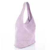 Valódi velúbőr női táska lila színben