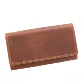 Valódi bőr brifkó pénztárca barna színben díszdobozban