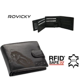 ROVICKY motoros valódi bőr férfi pénztárca RFID rendszerrel ( 8 kártyatartó )
