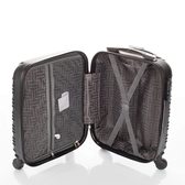LEONARDO DA VINCI Bőrönd kabin XS méret kivehető kerékkel Keményfalú WIZZ ingyenes kabinbőrönd papaya színben