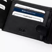 Bőr férfi pénztárca Motoros mintával RFID rendszerrel ( 8 kártyatartó )