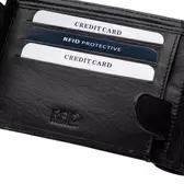 Bőr férfi pénztárca Motoros mintával RFID rendszerrel Díszdobozban ( 8 kártyatartó )
