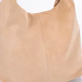 Valódi velúrbőr női táska nude színben