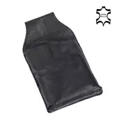 Valódi bőr pincér pénztárca tartó fekete színben
