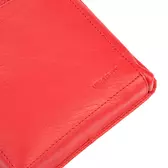 Valódi bőr pincér pénztárca tartó piros színben