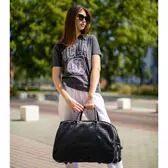 Euroline gurulós utazó táska fekete görög mintával