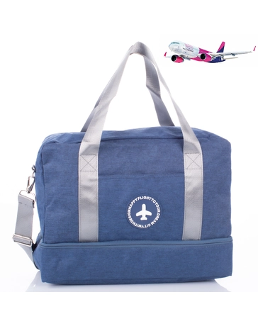 Utazótáska/hátizsák Wizzair méretű fedélzeti táska 40 x 30 x 20 cm kék színben