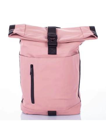 Rózsaszín vízálló többzsebes laptoptartós hátizsák