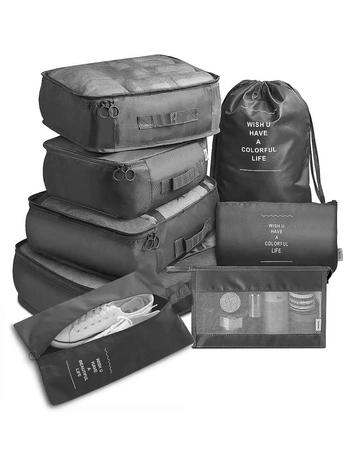 Bőröndrendező táskák utazáshoz 8 db-os szett
