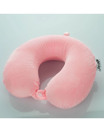 Prémium minőségű memóriahabos nyakpárna rózsaszínben