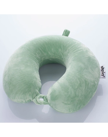 Prémium minőségű memóriahabos nyakpárna zöld színben