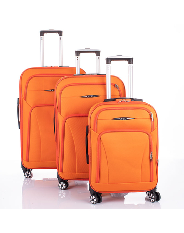 3 db-os bőrönd szett narancs színben