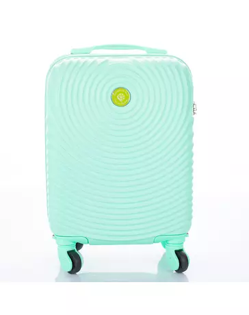 LEONARDO DA VINCI Bőrönd kabin XS méret kivehető kerékkel Keményfalú WIZZ ingyenes kabinbőrönd