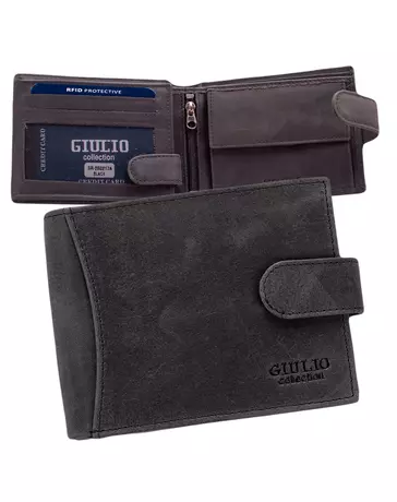 Giulio Vintage valódi bőr férfi pénztárca díszdobozban RFID rendszerrel