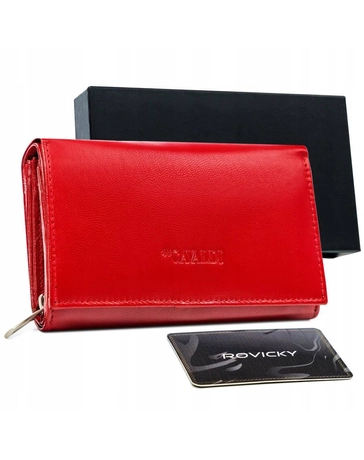 Valódi bőr  Női pénztárca piros színben