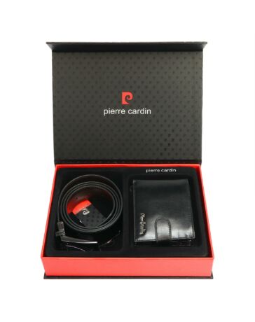 Pierre Cardin Valódi bőr pénztárca és öv ajándékcsomag