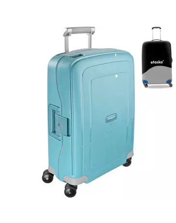 Samsonite S-Cure Spinner bőrönd 55 cm-es kabinbőrönd ajándék bőröndhuzattal